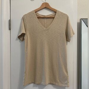 American Giant V-Neck Slub Short Sleeve Tee - Tan